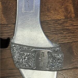 Salvatore Ferragamo Silver Glam Sandals